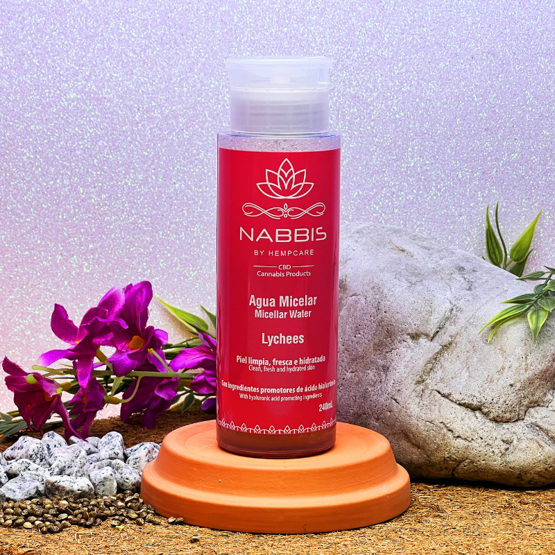 Agua micelar-lychees con CBD 240 ml