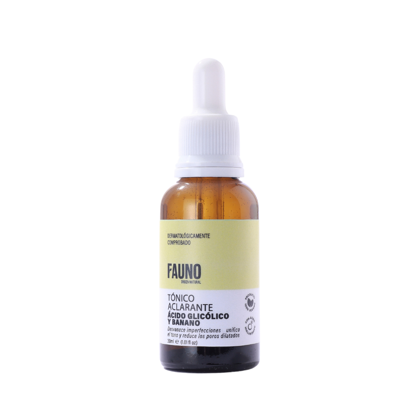 Tónico aclarante ácido glicólico y banano 30 ml